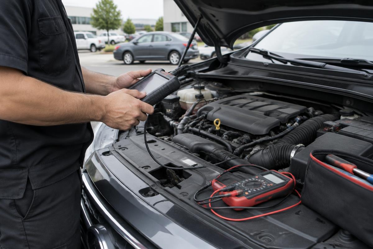 Mobile vehicle diagnostic testing